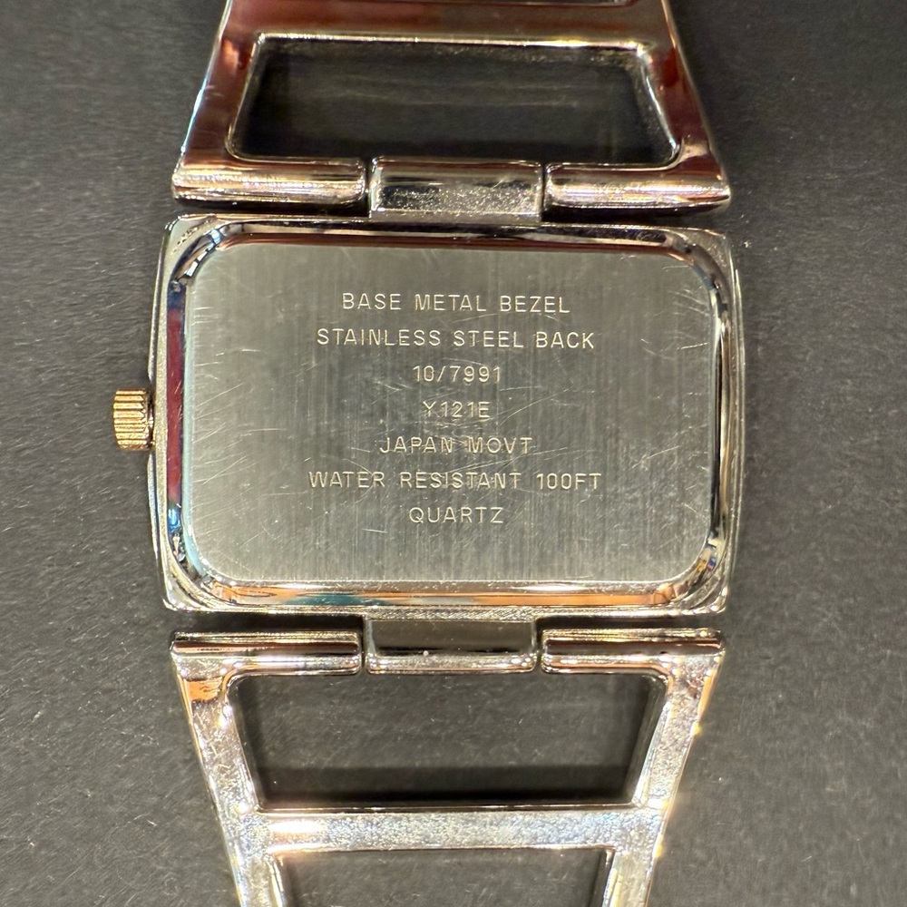 Anne Klein Silver And Gold Rectangular Watch - image 3